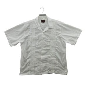 Maximos Yucatan Mens Shirt Size 3XL Short Sleeve Mexico White Cotton Blend